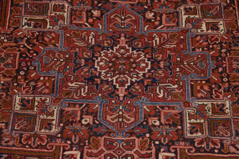 Vintage Vegetable Dye Heriz Area Rug 10x13 Hand-knotted Living Room Carpet gallery