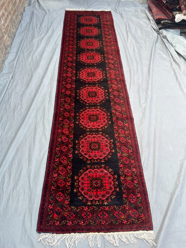 2'9 x 11'6 ft Vintage Afghan Turkoman Ersari Runner Rug – Hand-Knotted Wool Rug gallery