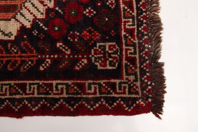 Vintage 1'10" x 1'10" Traditional Hand Knotted Vegetable Dye Wool Area Rug gallery