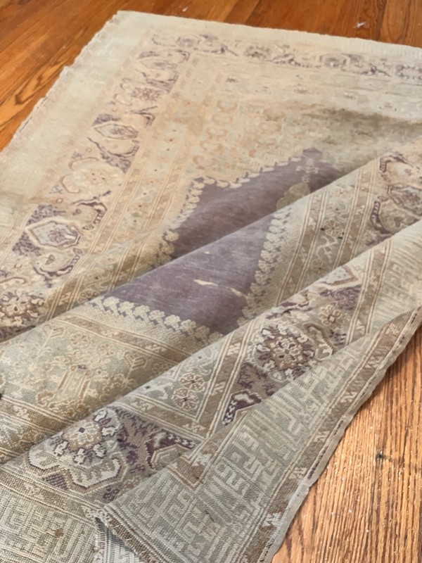 Antique Turkish Anatolian Hand Knotted 4’ x 6’ Wool Rug gallery