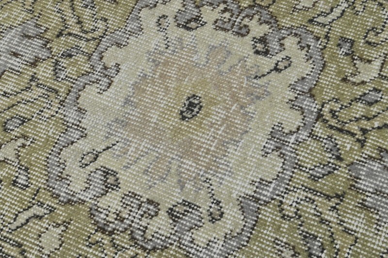 Vintage Turkish Runner Rug 2x8ft Wool Anatolian Handmade Hallway Oushak BEIGE gallery