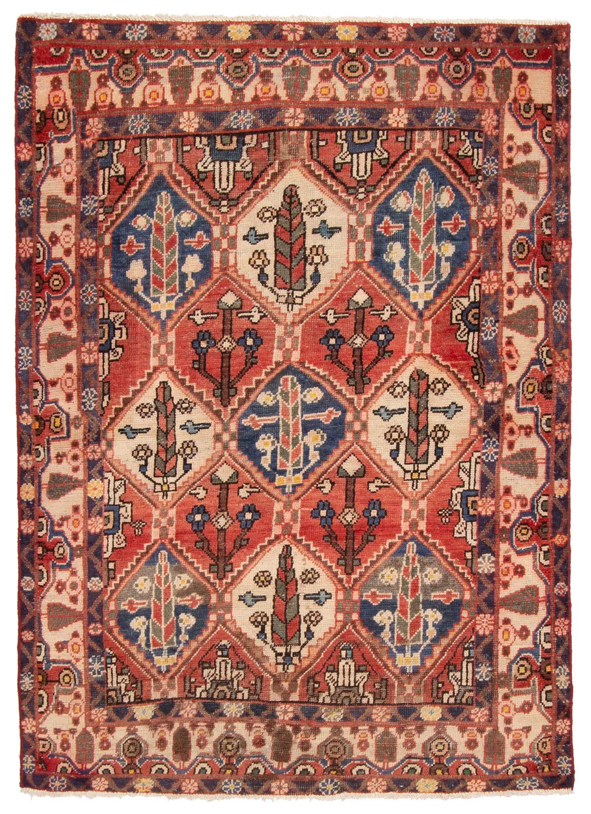 Vintage 4'10" x 6'6" Traditional Hand Knotted Vegetable Dye Wool Area Rug gallery