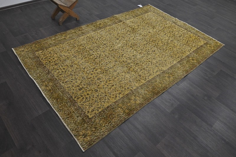 Oushak Turkish Vintage Rug 5x7 Kilim Rug Anatolian Handmade Boho Decor YELLOW gallery