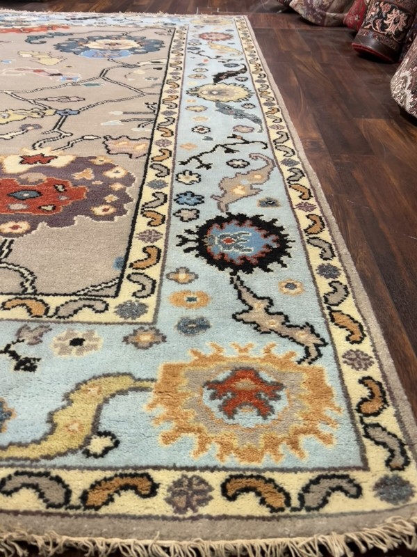 Genuine Hand Knotted Turkish Oushak Heriz Geometric Area Rug Carpet 8x10 ft,#67 gallery