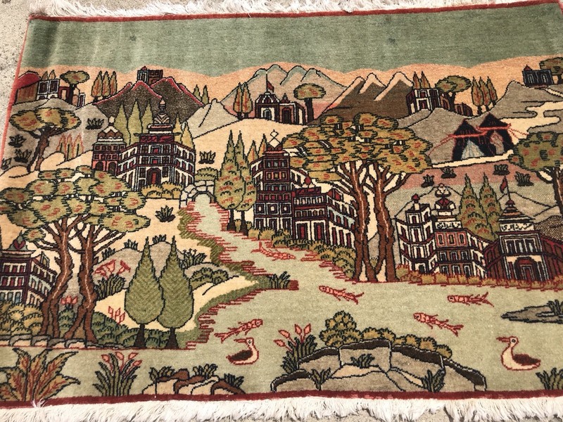 AN AWESOME SCENERY KHASHAN WALL HANGING RUG gallery