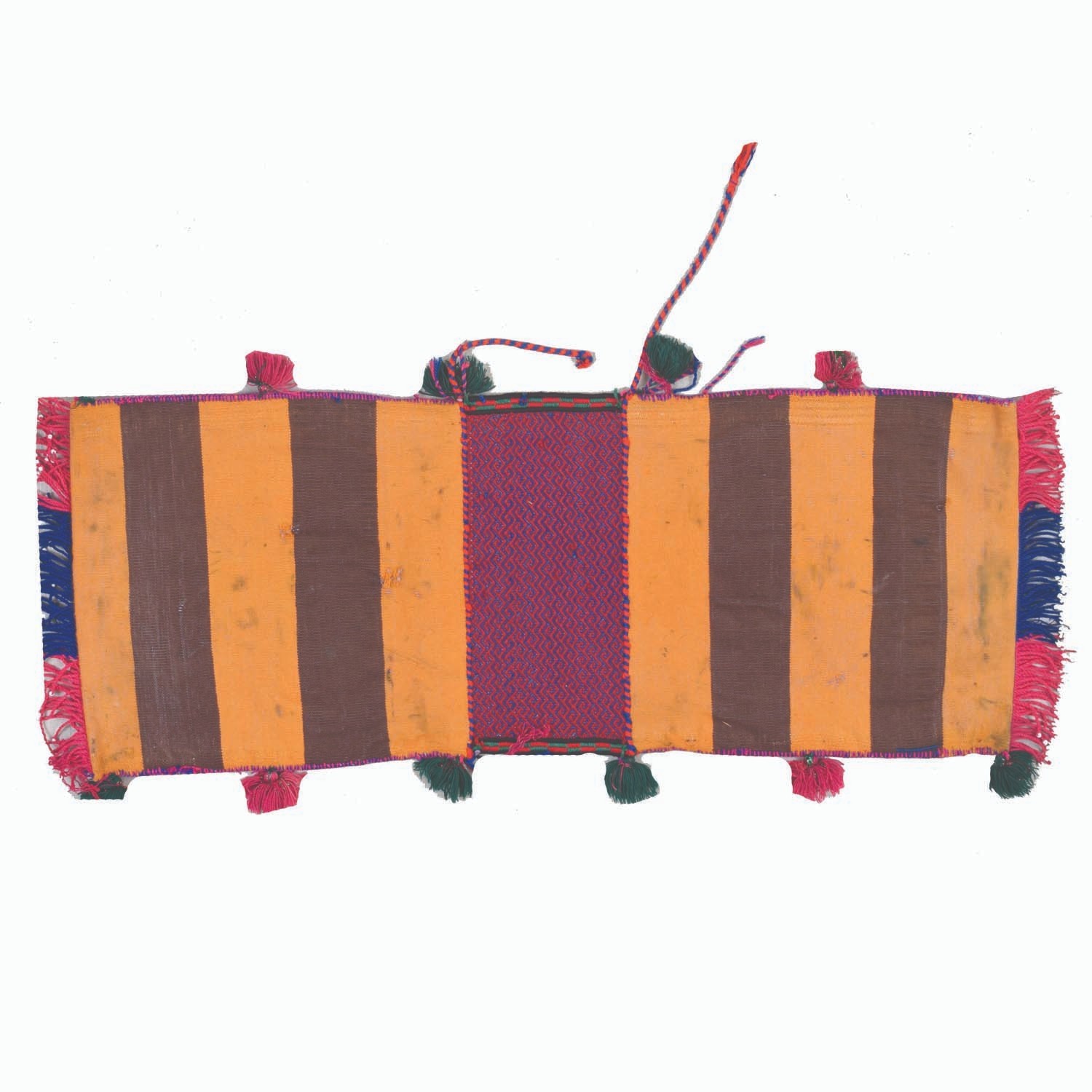 Authentic Tribal Saddle Bag Vintage Decorative Textile 2.6x1 ft gallery