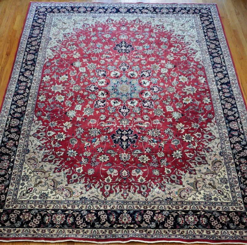 Fine Tabrizz Design Hand Knotted Wool Floral Chinese Oriental Rug 8'5"x11'9" gallery