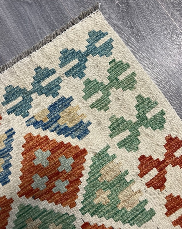 Vintage Kilim Traditional Hand Made Oriental Wool Kilim 4ft11inx3ft 152cmx101cm gallery