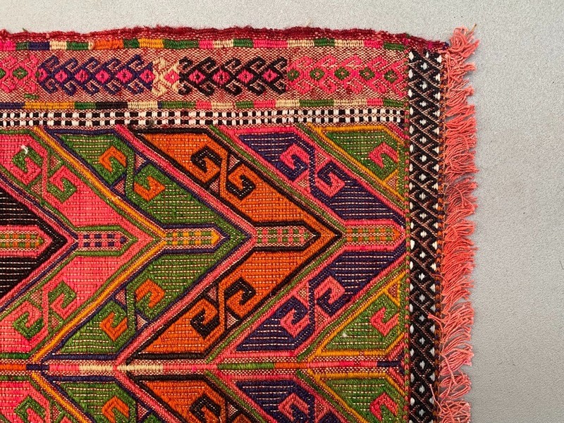 Vintage Turkish Mini Kilim 70x52 cm Wool Small Kelim Runner, shabby Chic gallery