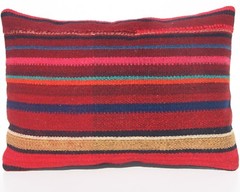 RECTANGLE 20″x14″ KURDISH KELIM PILLOW COVERS WOOL HAND WOVEN RED AREA RUGS 30+