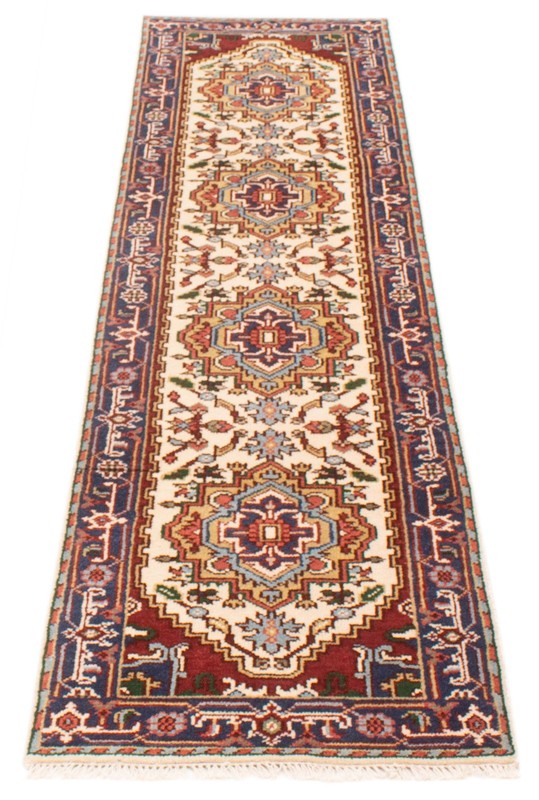 2'7" x 10'2" Vintage Hand-knotted Runner Rug Traditional Oriental Wool Carpet gallery