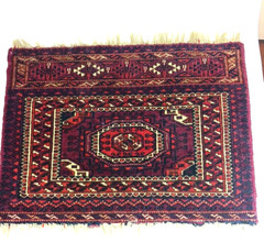 Antique Baluchi Turkish Tribal Tapestry Bag Face Bagface with Fringe 20×15