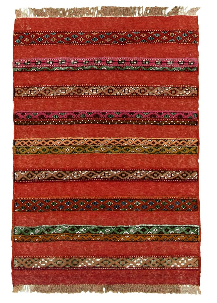 Vintage Oriental Hand-Knotted Carpet 3'5" x 5'1" Traditional Wool Area Rug