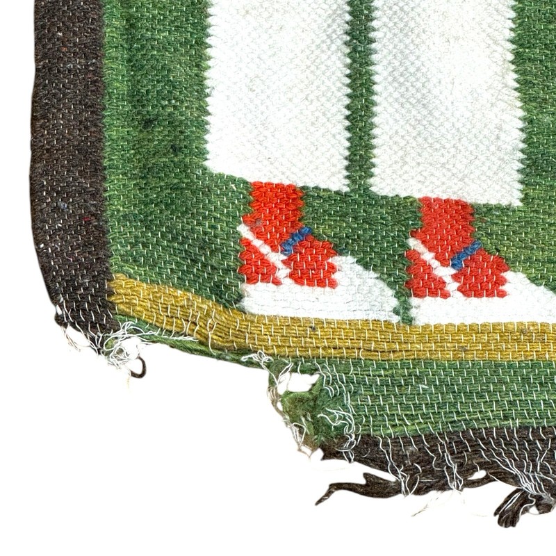 Vintage Native Peruvian Andes Condor Farm Woven Hand Knit Wall Tapestry Rug gallery
