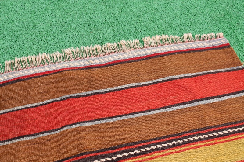 Turkish Kilim 41''x129'' Oriental Runner Corridor Hallway Stairs Striped Rug gallery