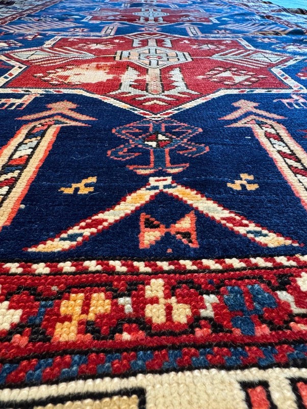 Charming Antique Caucasian Kazak Wonderful Collectors Grade Piece C.1900 7’4x4’1 gallery