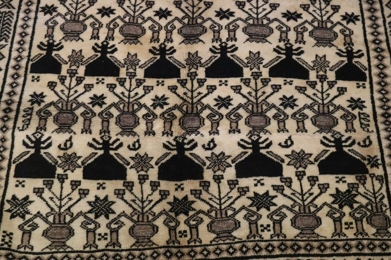 4'11 x 8'0 ft Baluch Maldari hand knotted vegetable dye oriental rug gallery