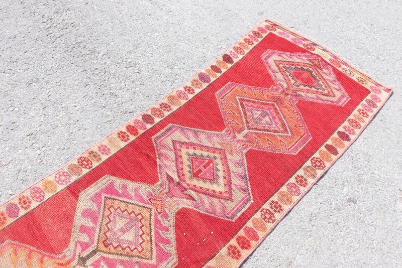Anatolian Rug, Bedroom Rug, Turkish Rug, Vintage Rug, 2.4x11.2 ft Runner Rug gallery