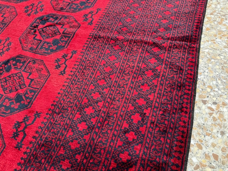 10x12 ft Afghan Hand Knotted Geometric Rug Vintage Turkmen Baluchi Design Carpet gallery