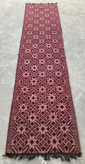 Vintage Traditional Handmade Turkish Geometric Wool Kilim Runner Rug 295×68 cm