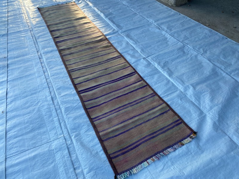 2x10 ft Oriental Afghan Geometric Kilim Handwoven Antique Runner Entryway Rug gallery