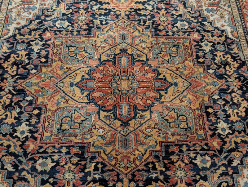Karastan Rug 8.8 x 10.6, Navy Heriz #700/701, Wool, Discontinued gallery