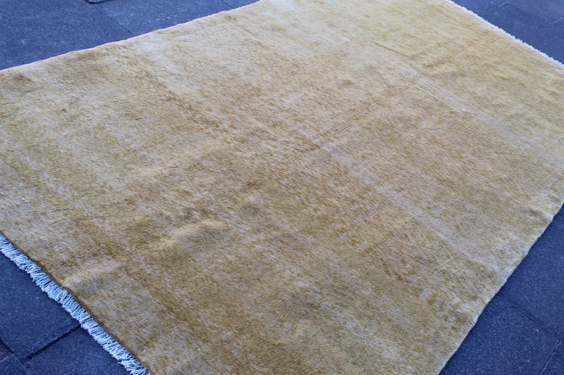 Vintage Traditional Hand Made Oriental Gabbe Wool Yellow Gold Beige 286x158cm gallery