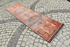 Turkish Oushak Rug 2’7 x 9’8 ft. Vintage Anatolian Corridor Runner Hallway Rug