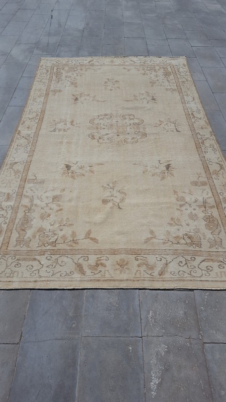 Handmade Rug Turkish Area Rug Vintage Rug Oushak Rug Antique Rug Bohemian rug gallery