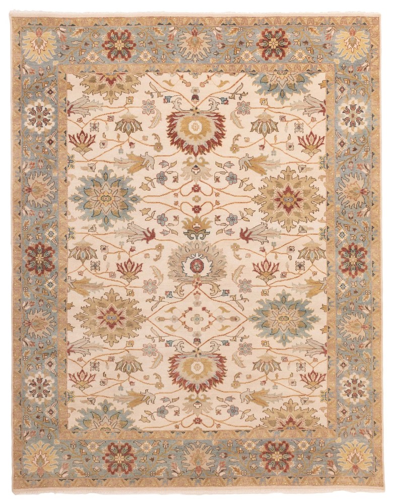 Vintage Hand-Knotted Area Rug 7'11" x 10'1" Traditional Oriental Wool Carpet