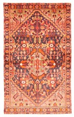 Vintage 4’2″ x 6’11” Traditional Hand Knotted Vegetable Dye Wool Area Rug