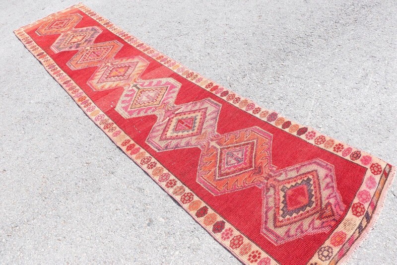 Anatolian Rug, Bedroom Rug, Turkish Rug, Vintage Rug, 2.4x11.2 ft Runner Rug gallery