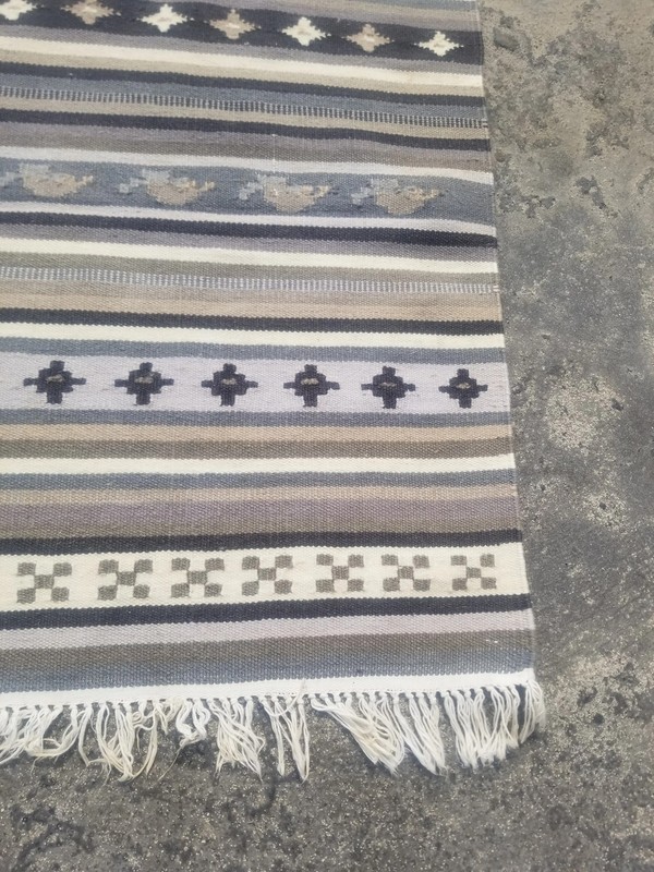 Fine Vintage Traditional Handmade Kattrup Wool Multicolor Kilim 8.2x2.5 ft gallery