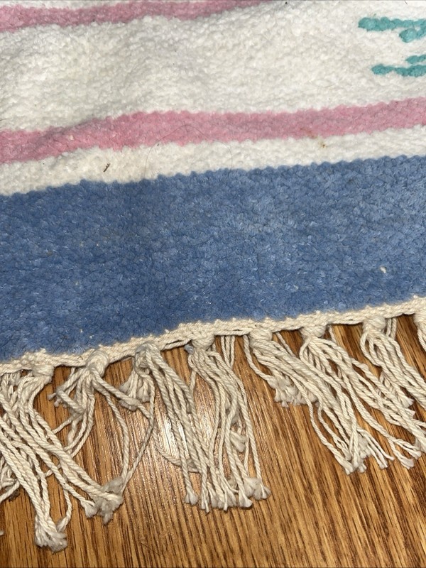 Hayim Company throw blanket soft pastel stripes Pink Green Blue Shiva 30x48 gallery