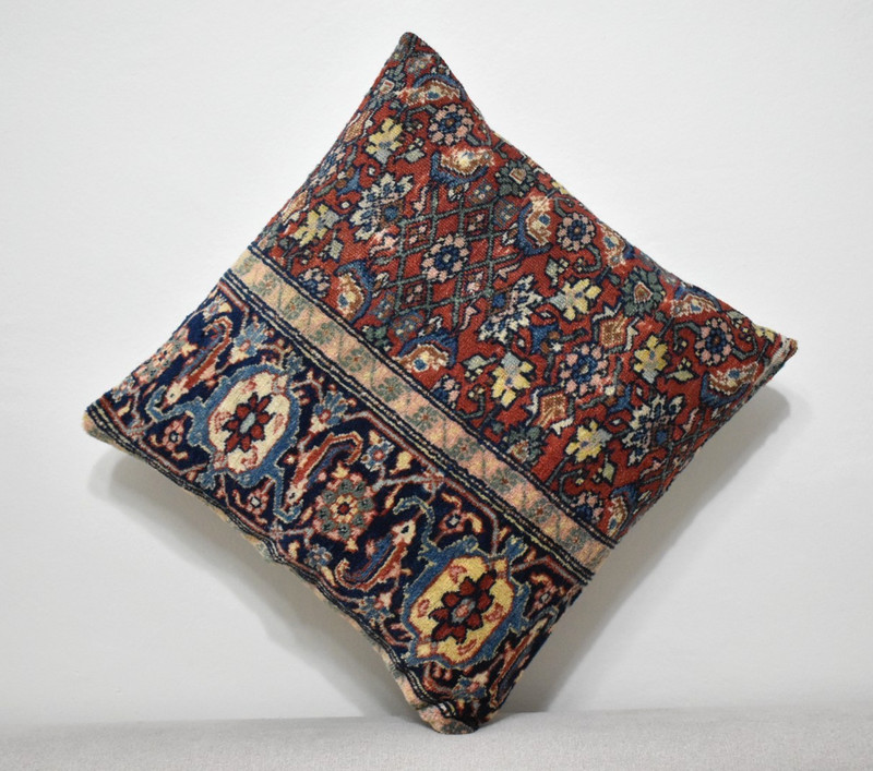 Antique Pillow Cover Sofa Rug 16'' x 16'' Made of Antique Cushion Cover Carpet gallery