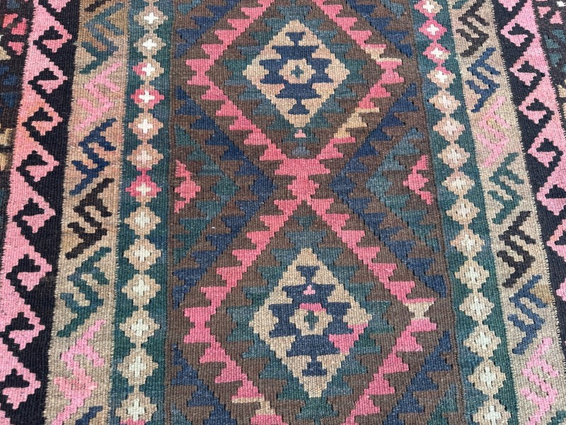 Traditional 3'4 x 9'5 Afghan Vintage Handwoven Tribal Hallway Kilim Rug Runner gallery