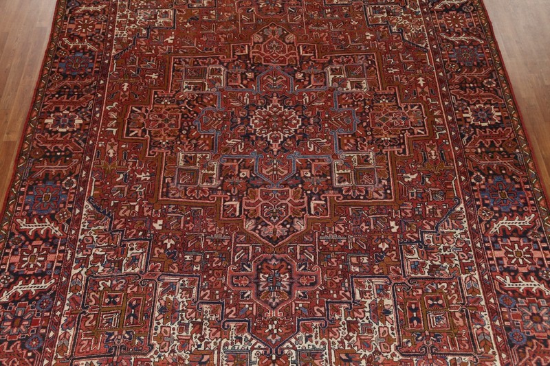 Vintage Vegetable Dye Heriz Area Rug 10x13 Hand-knotted Living Room Carpet gallery