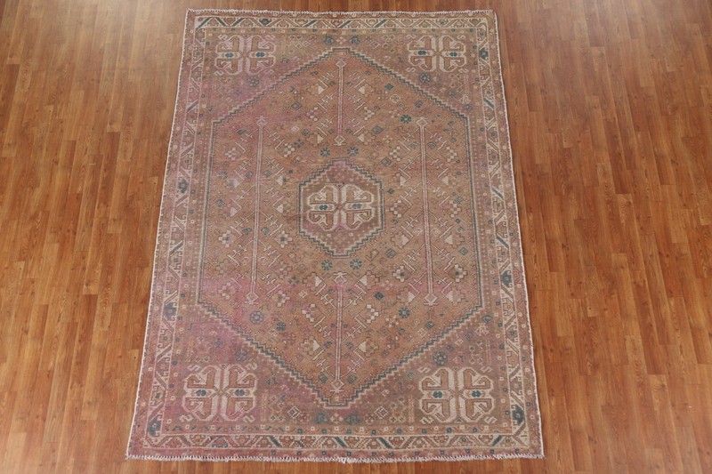 Semi-Antique Geometric Handmade Area Rug 6x9 Living Room Tribal Wool Carpet gallery