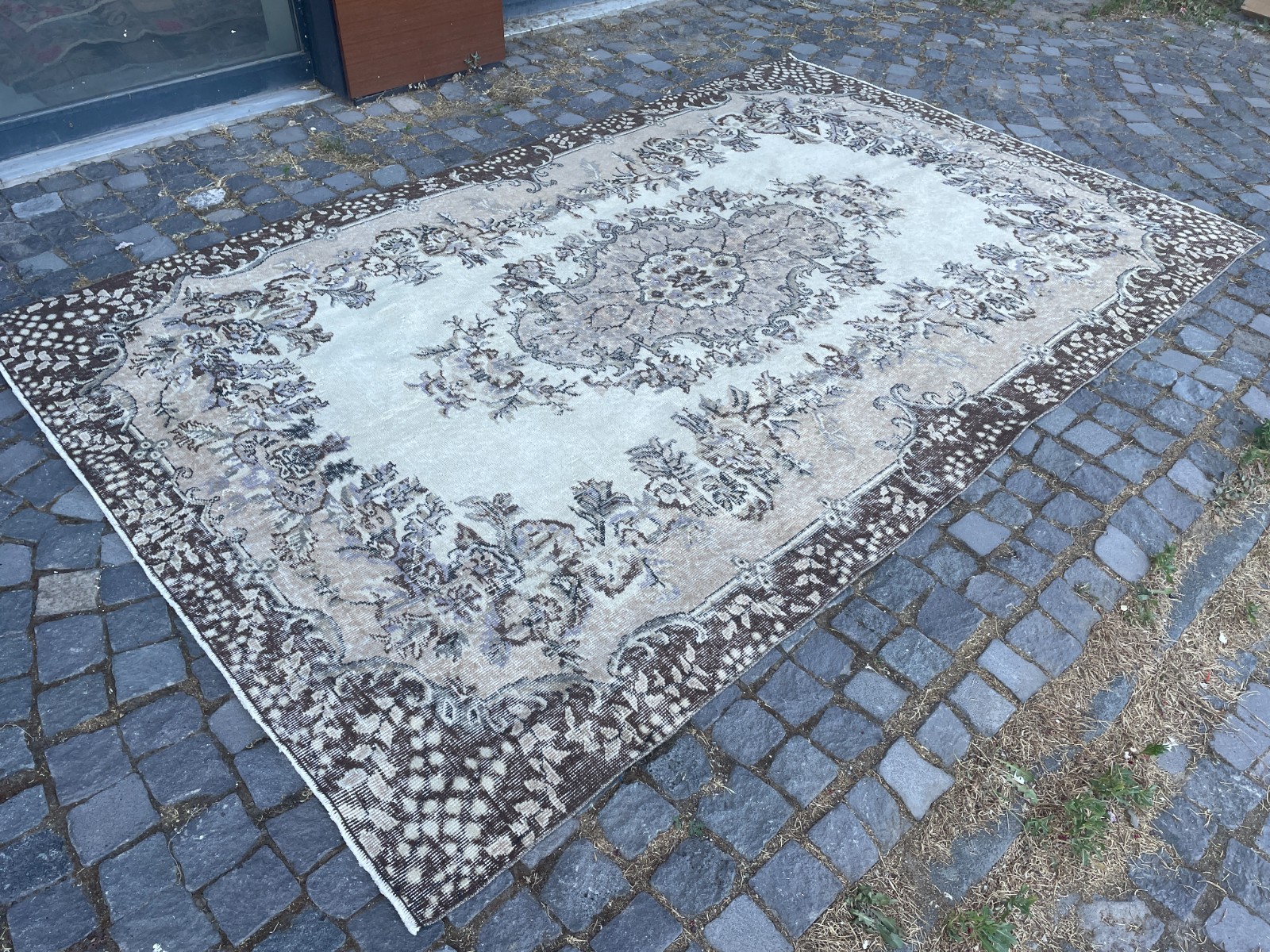 Turkish Vintage Rug, Handmade Wool Rug, Bohemian Large Rug, 6,1 x 9,9 ft gallery