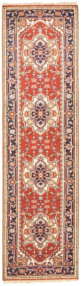 2'7" x 10'0" Vintage Hand-knotted Runner Rug Traditional Oriental Wool Carpet
