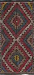 Vintage Hand Woven Area Rug 4’8″ x 11’0″ Traditional Wool Oriental Carpet