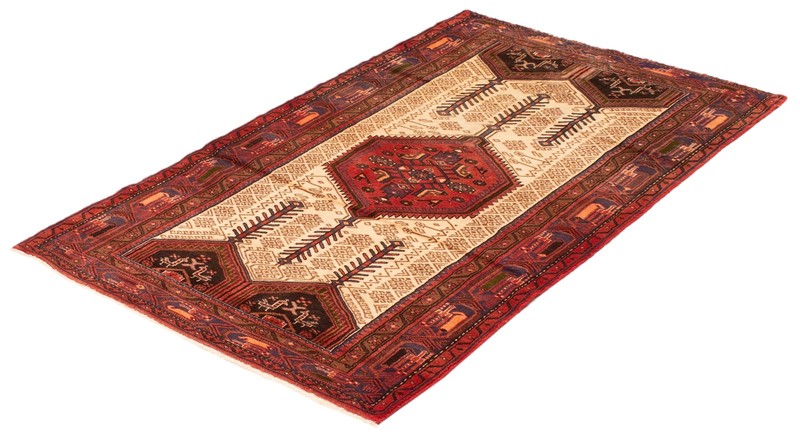 Vintage Hand-Knotted Area Rug 4'7" x 7'1" Traditional Oriental Wool Carpet gallery