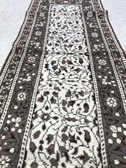 Vintage Turkish Rug Runner 5’6”x2′ Oushak, Handmade, Boho, Shabby Chic, Wool