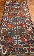 Antique Caucasian Lenkoran Runner,ca. 1875; 4 ft x 9 ft