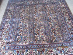Rare Kirman Paisley Carpet 6 ft X 6 ft
