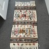 Handmade Vintage Algerian Ghardaia Rug 100% Wool cream/ Multicolor 50x110cm gallery