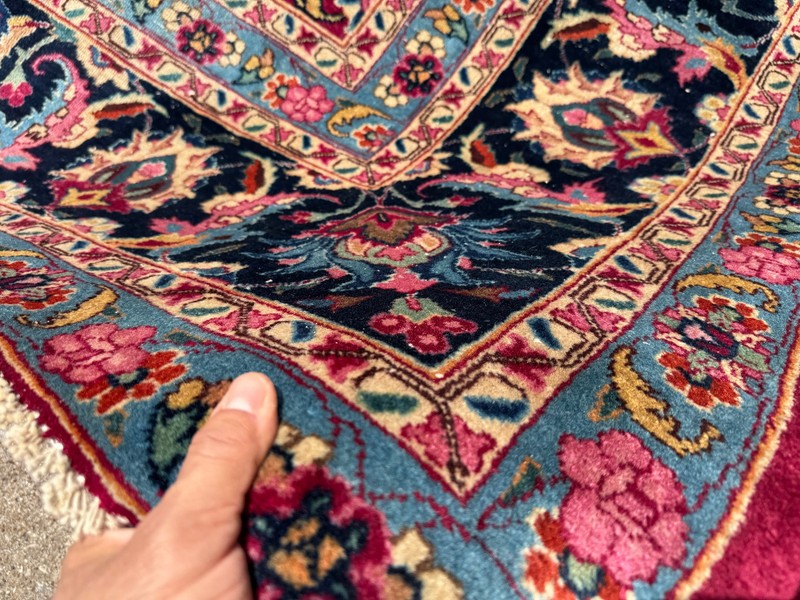 9x12 COLORFUL ANTIQUE RUG SIGNED VINTAGE ORIENTAL handmade hand-woven fine old gallery