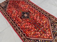 100 x 190 cm COLLECTORS’ ITEM Antique Stunning Vase Tribal Kazak Carpet Runner