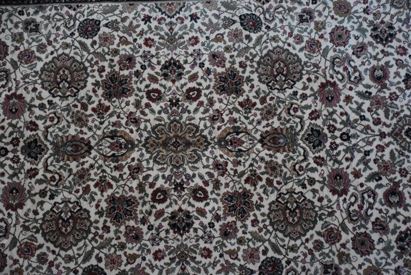 Karastan Rug Original Collection 700/706 Ivory Indo Kirman 8.8x12 Very Nice #110 gallery