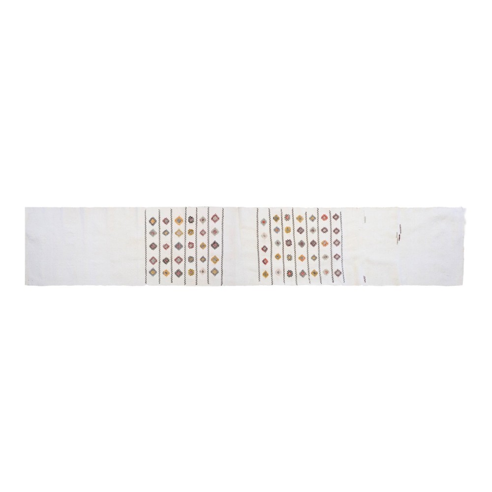 Extra Long Vintage Kilim Runner Rug 72x458 cm | 2'4" x 15'0" Turkish Wool Rug